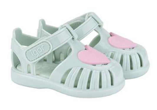 Igor Girl's S10310 Tobby Gloss Love Sandals - Menta