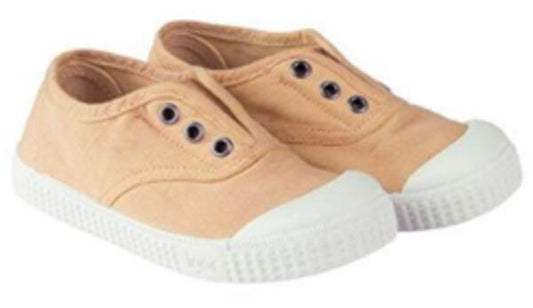 Berri Laceless Canvas Shoes - Apricot