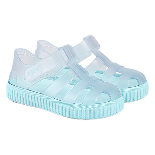 Nico Cristal Sandals, Transp-Aguamarina