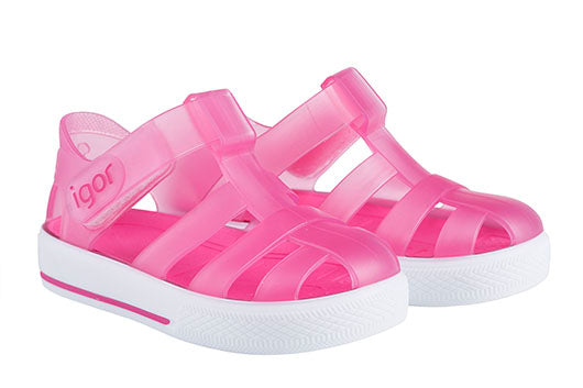 Igor S10171 Girl's Star Sandal - Fuchsia