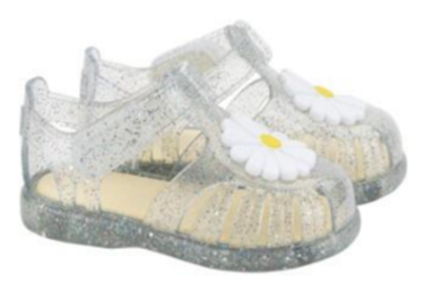 Igor Girl's Tobby Gloss Flor Glitter Sandals - Transparente Multi Glitter