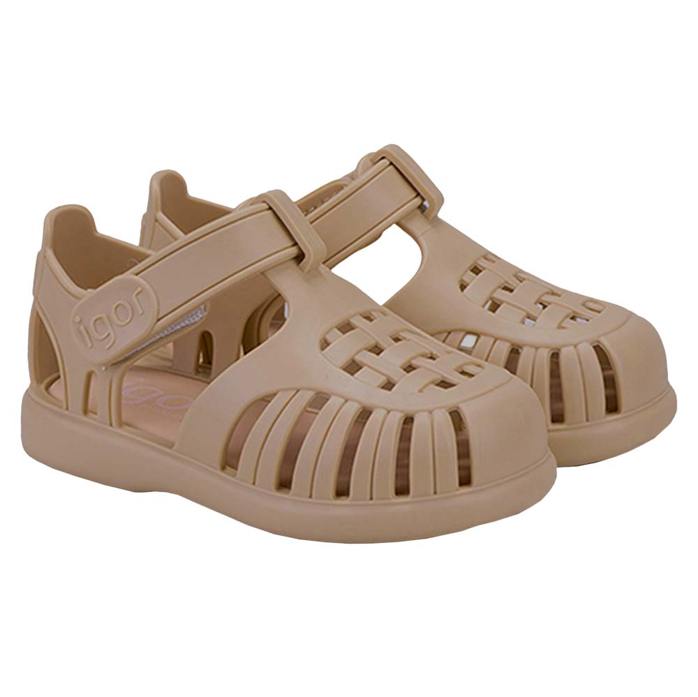 Tobby Solid Sandals - Taupe