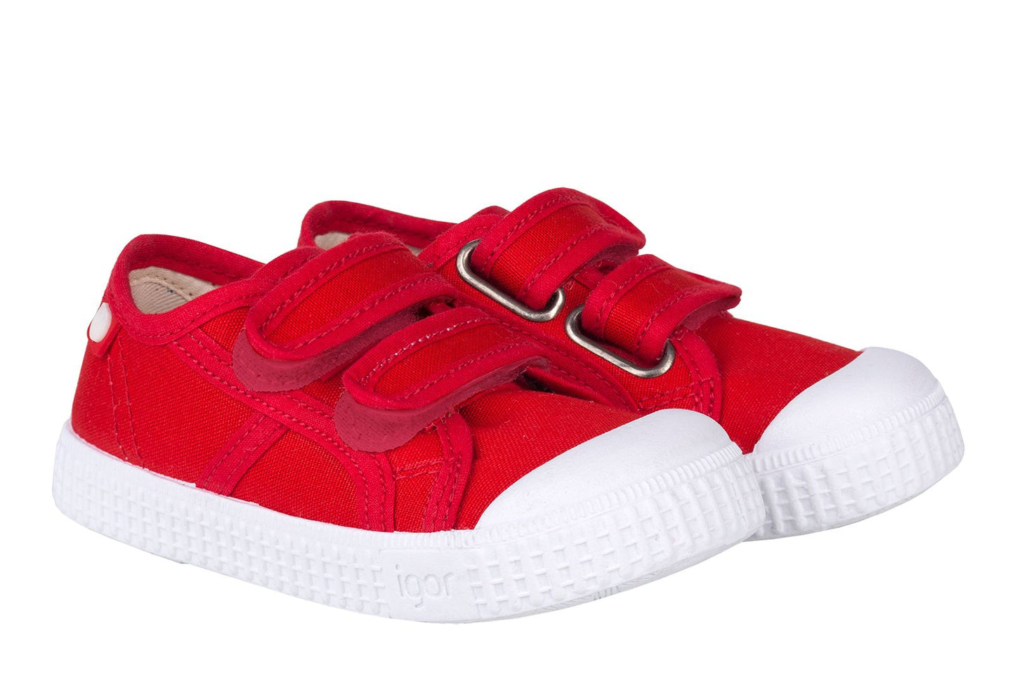 Igor S10199 Boy's & Girl's Berri Velcro Shoes - Rojo
